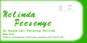 melinda pecsenye business card